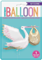 Ballon en aluminium Cigogne « C’est une fille »